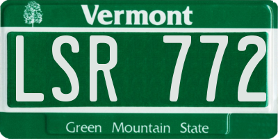 VT license plate LSR772
