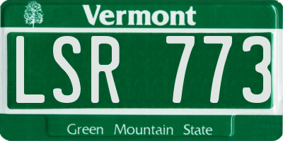 VT license plate LSR773