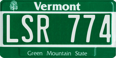 VT license plate LSR774