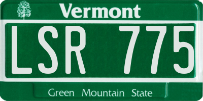 VT license plate LSR775