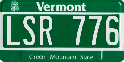 VT license plate LSR776