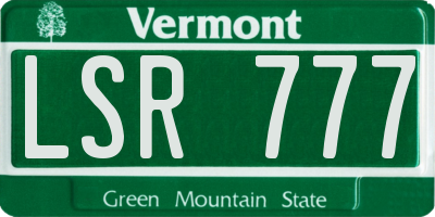 VT license plate LSR777