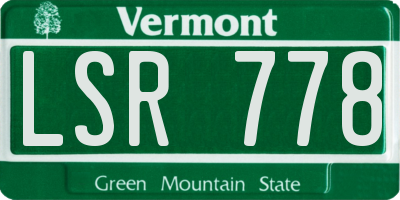 VT license plate LSR778