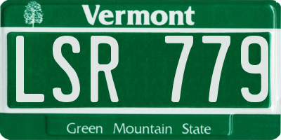 VT license plate LSR779