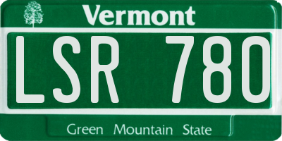 VT license plate LSR780