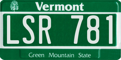 VT license plate LSR781