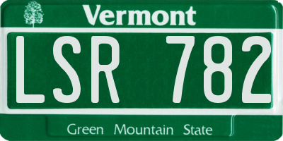 VT license plate LSR782