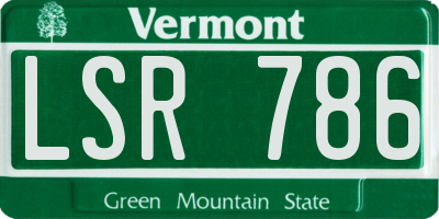 VT license plate LSR786