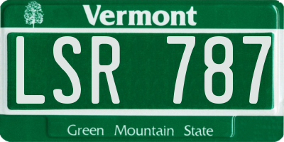 VT license plate LSR787