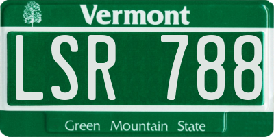 VT license plate LSR788