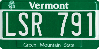 VT license plate LSR791