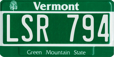 VT license plate LSR794