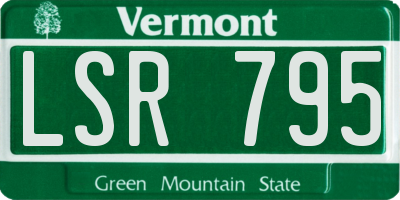 VT license plate LSR795