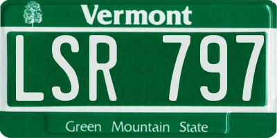 VT license plate LSR797