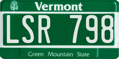 VT license plate LSR798