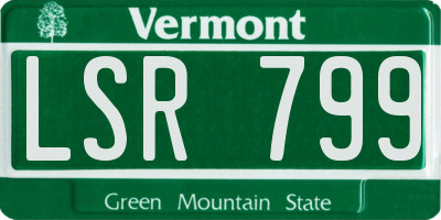 VT license plate LSR799