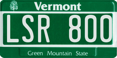 VT license plate LSR800