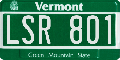VT license plate LSR801