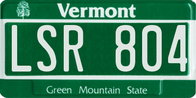 VT license plate LSR804