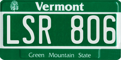 VT license plate LSR806