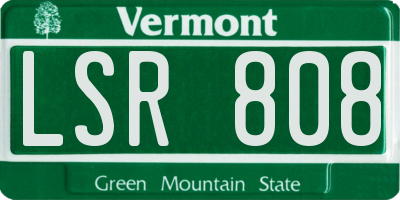 VT license plate LSR808