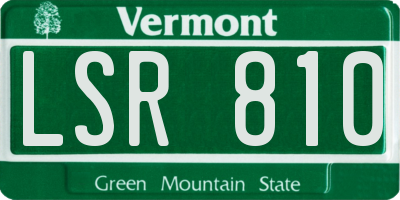VT license plate LSR810