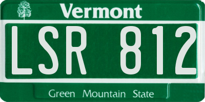 VT license plate LSR812