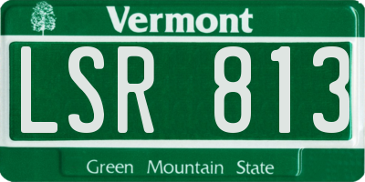 VT license plate LSR813