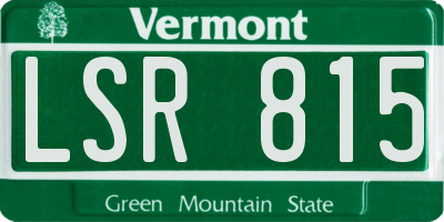 VT license plate LSR815