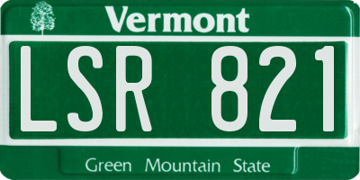 VT license plate LSR821