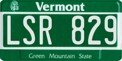 VT license plate LSR829
