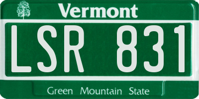 VT license plate LSR831