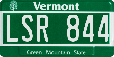 VT license plate LSR844