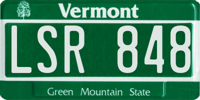 VT license plate LSR848