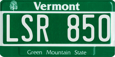 VT license plate LSR850