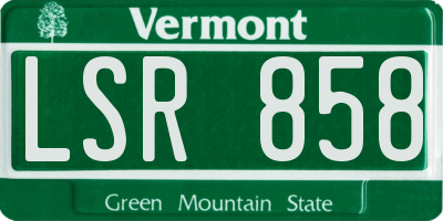 VT license plate LSR858