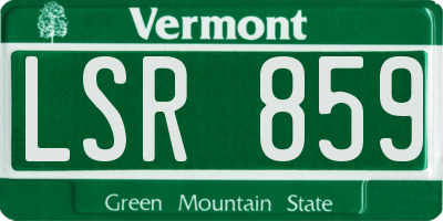 VT license plate LSR859