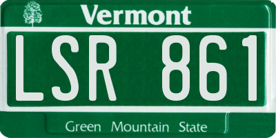 VT license plate LSR861
