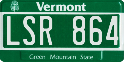 VT license plate LSR864