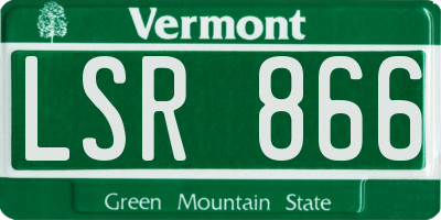 VT license plate LSR866