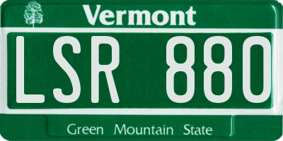 VT license plate LSR880