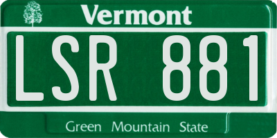 VT license plate LSR881