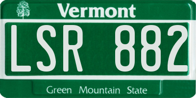 VT license plate LSR882