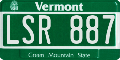 VT license plate LSR887