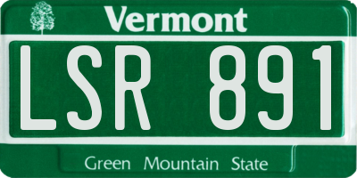 VT license plate LSR891