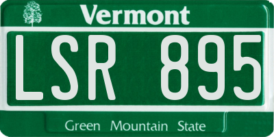 VT license plate LSR895