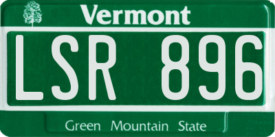 VT license plate LSR896