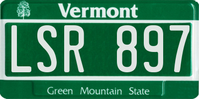 VT license plate LSR897