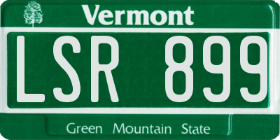 VT license plate LSR899