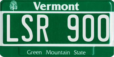 VT license plate LSR900